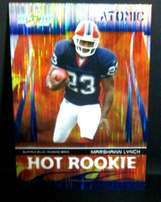 Marshawn Lynch 2007 Score ATOMIC REFRACTOR Hot Rookie#HR-4!Bills RB RC GOAT HOF 