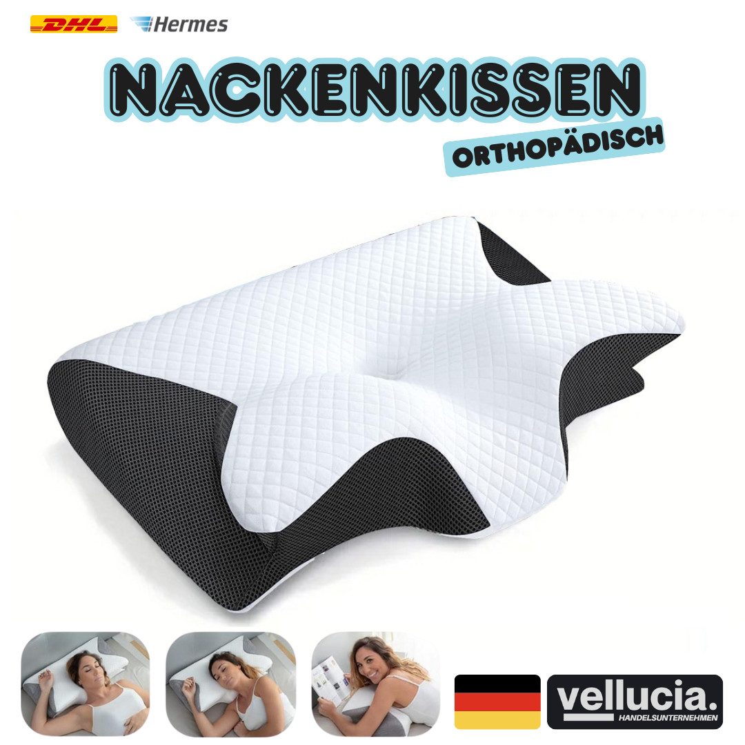 Nacken Therapiekissen Memory Schaum Anthrazit Orthopädisch Ergonomisch Schmerzen