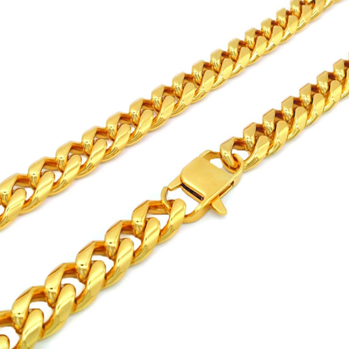 TUOKAY 18K Heavy Big Gold Chain 