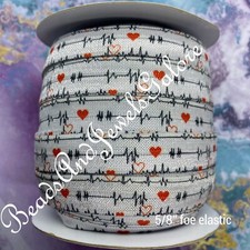Heartbeat foe inspired heartbeat elastic heartbeat hair tie ekg foe Heart elasti