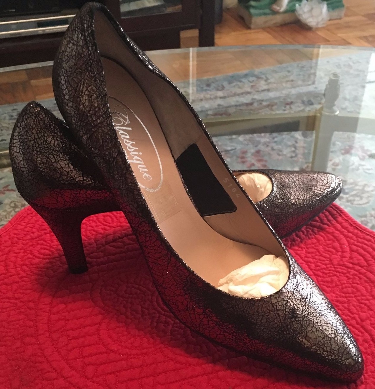 Zapatos Clásicos Marca Salón Tacones Marrón Hecho en Italia Talla 39,5 EUR