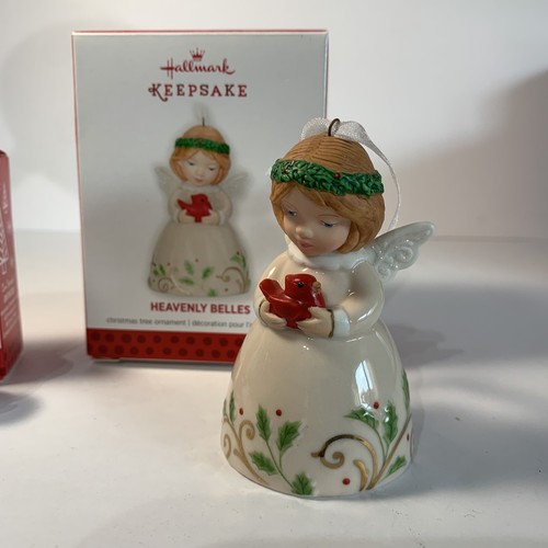 Hallmark Keepsake Christmas Ornament Heavenly Belles Angel & snowman Lot 2013 - Picture 2 of 3