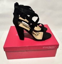 Shoedazzle High Heel Dress Sandals For Women, Jennifer, Black, Size 8.5 US