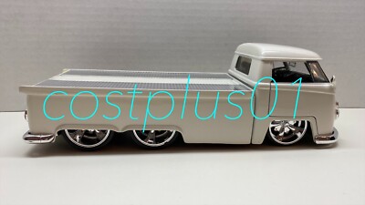 Jada Volkswagen スライディングベッド ピックアップ JADA V DUBS 1963 VW PICKUP SLIDING BED 1:24 WHITE CHROME