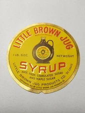 Little Brown Jug Syrup Label Maple Syrup Vintage CopyRht1921 St. Louis Unused 