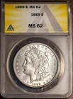 1889 $1 Silver Morgan MS 62 ANACS #7433028 New Holder + Bonus