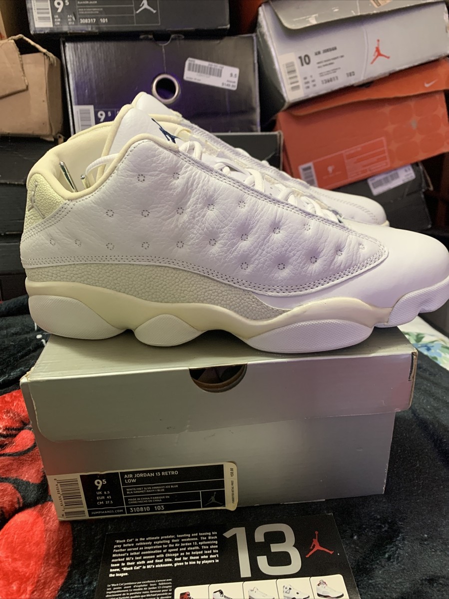 H*』様 Nike Air Jordan 13 ホワイト 2005 NIKE AIR JORDAN 13 RETRO LOW PURE WHITE SILVER ICE BLUE