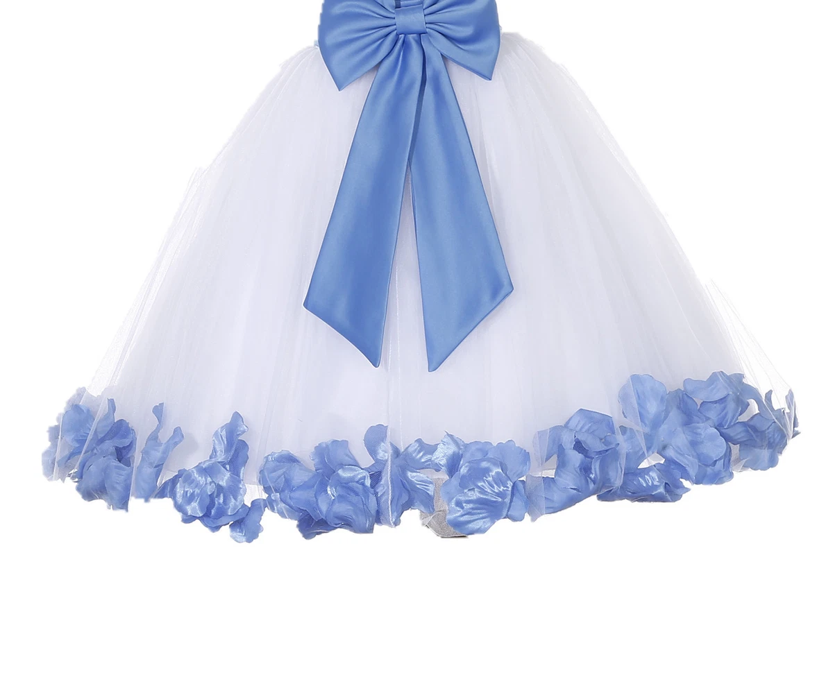cornflower blue flower girl dresses Signature Cameron One Shoulder Mini Dress - Blue