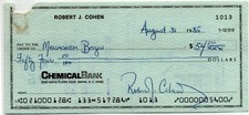 A bank check paid to Menachem Begin, signed by him. RRR