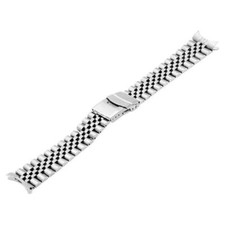 22mm Watch Band For Casio AMW-320R AMW-330B Curved Stainless Steel Jubilee