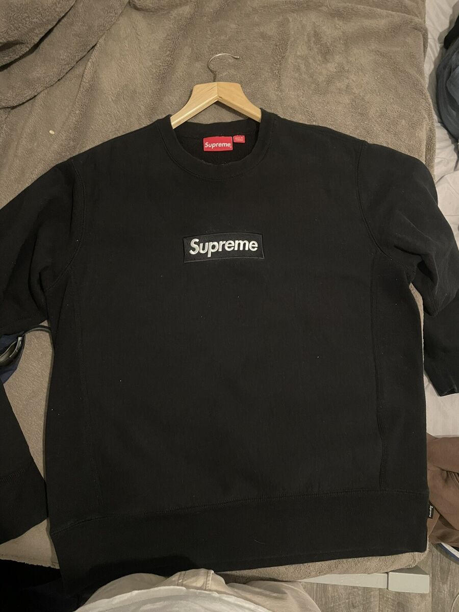 Supreme box logo crewneck black FW15 | eBay Supreme box logo crewneck black FW15 | eBay