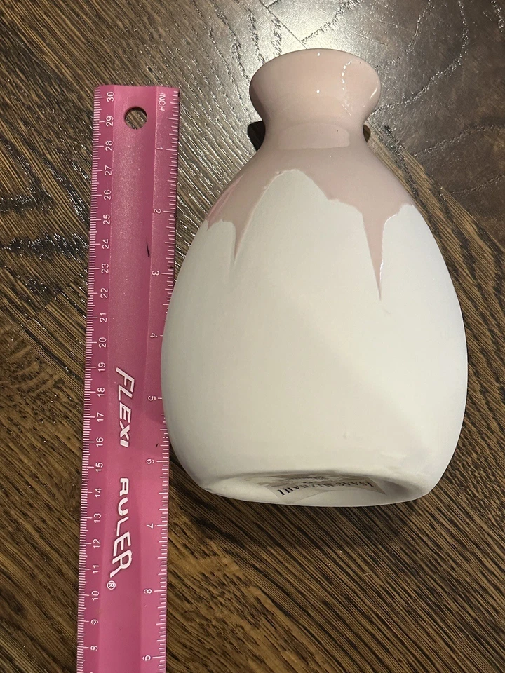 Florero Decoración Suroeste ~ ISAAC MIZRAHI Xo SIENNA ~ 2 Tonos Sumergido a Mano Foto 4 de 4