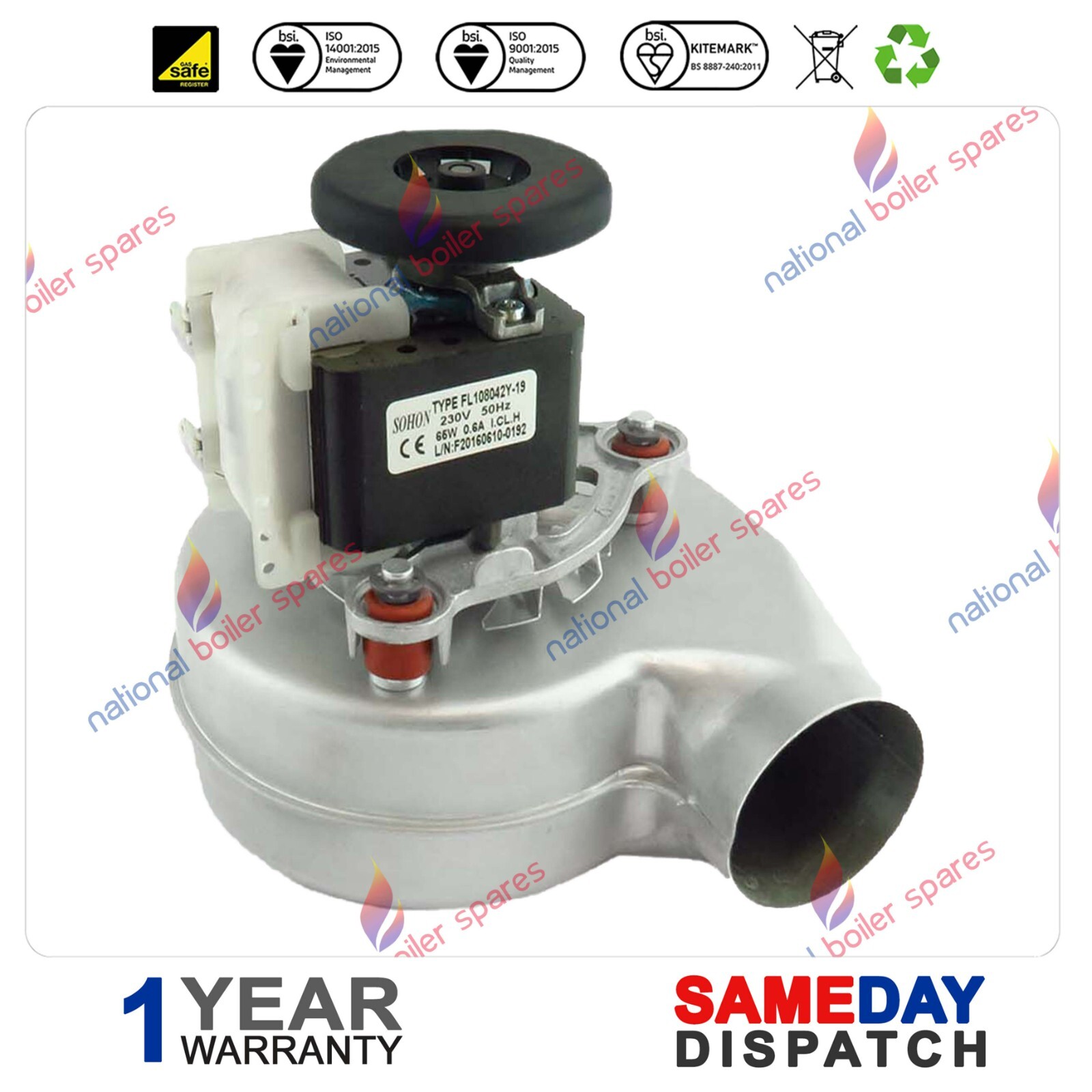 BAXI COMBI 105E COMBI INSTANT 105 & SYSTEM 60/100 FAN ASSEMBLY 248002 eBay