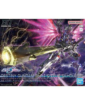 ロボット HG DESTINY GUNDAM Spec II & RGAKATSUKI HG 1/144 Destiny Gundam Spec II & Zeus Silhouette - Bandai Model