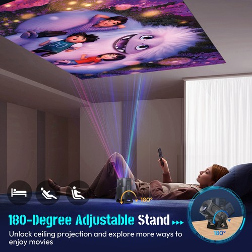 5G Smart LED Mini Projector Bluetooth WiFi Projector Home Theater Android & IOS - Picture 29 of 37