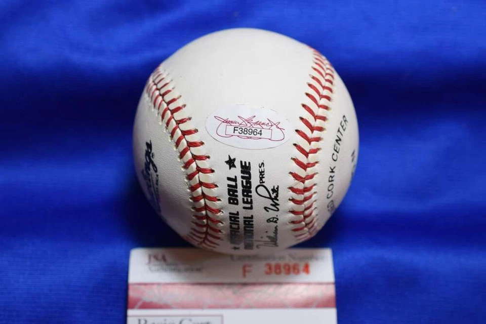 Enos Slaughter JSA COA Autograph National League Signed Baseball - Image 2 of 2