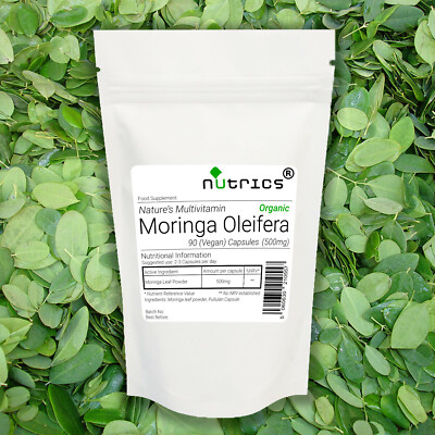 Nutrics  Bio Moringa Oleifera Blatt 500mg 90 Kapseln Nature's Multi Vitamine