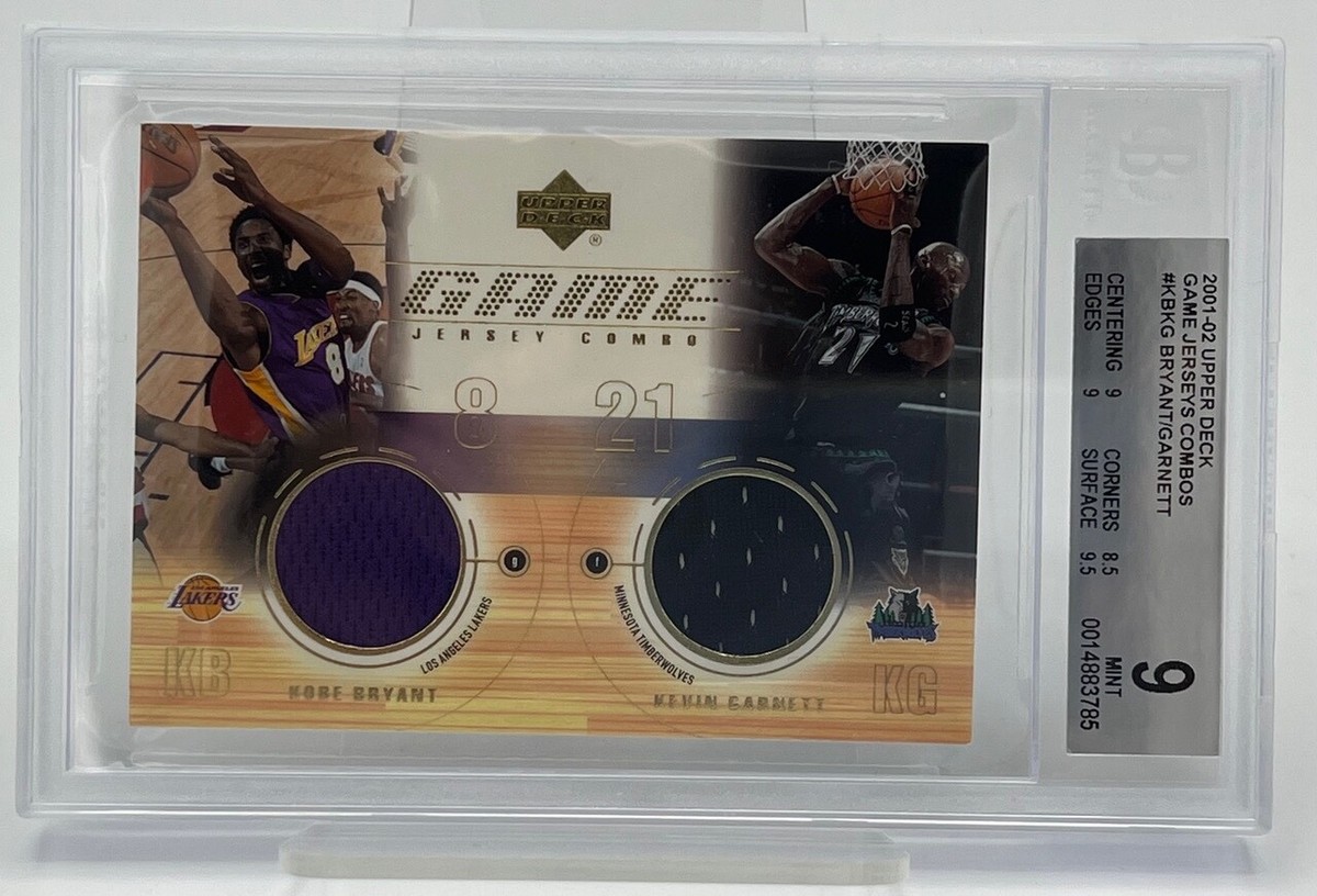 その他 2001-02 Upper Deck Kobe Bryant Kevin Garnett Game Jersey Combo 2001 Upper Deck Kobe Bryant Kevin Garnett Game Jersey Combo | eBay