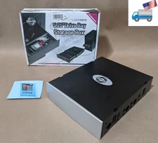5.25" Drive Bay Silver/Black Storage Drawer Box Tray for DVD/blu-ray discs