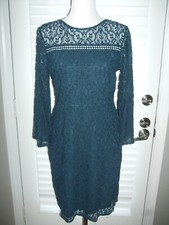 Loft Lace Sheath Green Dress Size Small NWT