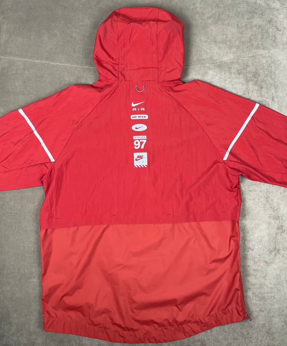 Nike Sportswear Air Anorak Full Zip Red Jacket Max97 Men's