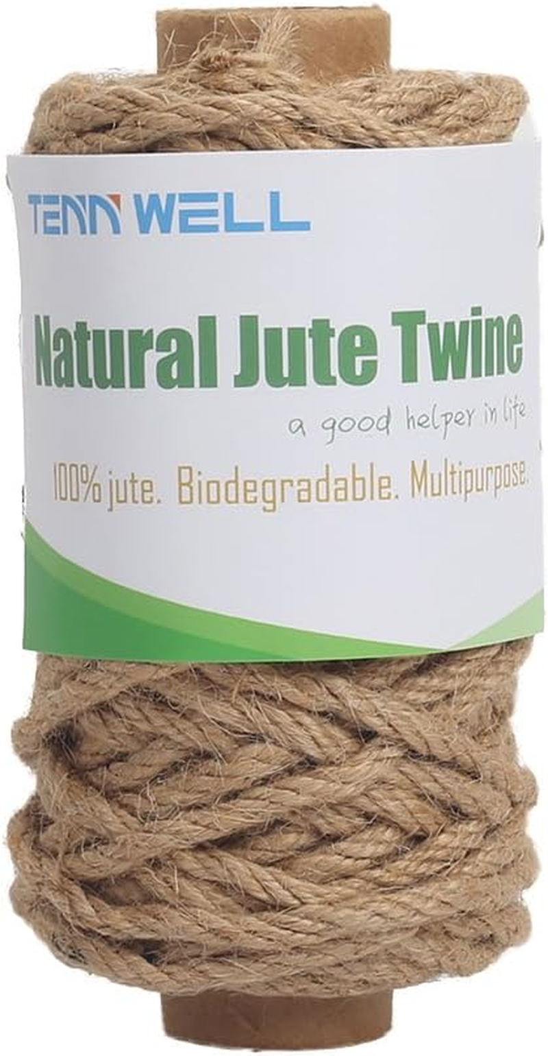 String Rope Roll Strong Natural Jute Twine, 4Mm Thick 66 Feet Long Jute String Rope Roll ...