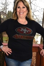 49ers  rhinestone bling shirt XS S M L XL XXL 1X 2X 3X 4X 5X