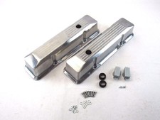 Chevy 350 Tall Ball Mill Polished Aluminum Valve Covers Retro Polished E41014p