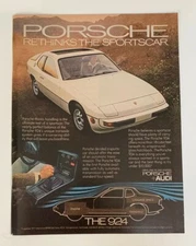 1977 Porsche 924 Print Ad Available With Fully Automatic Transmission Vintage
