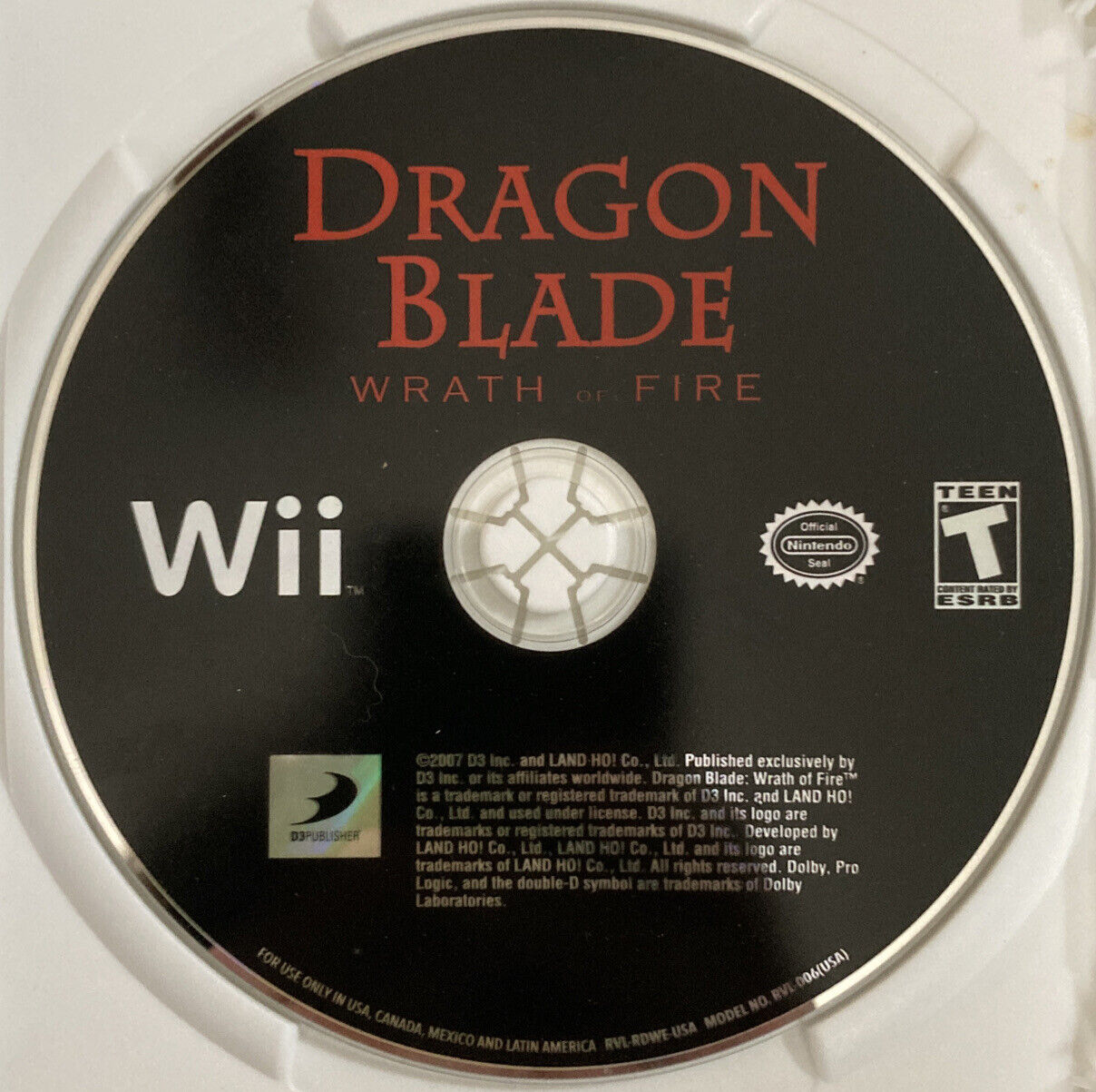 Dragon Blade: Wrath of Fire (Nintendo Wii, 2007) new never opened