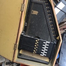 Vintage Oscar Schmidt Autoharp 12 Chord 36 Strings Retro Black W/Case  Extras