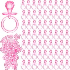 100 Pcs 2.5 Inch Pacifiers for Baby Shower Party Favor, Pink