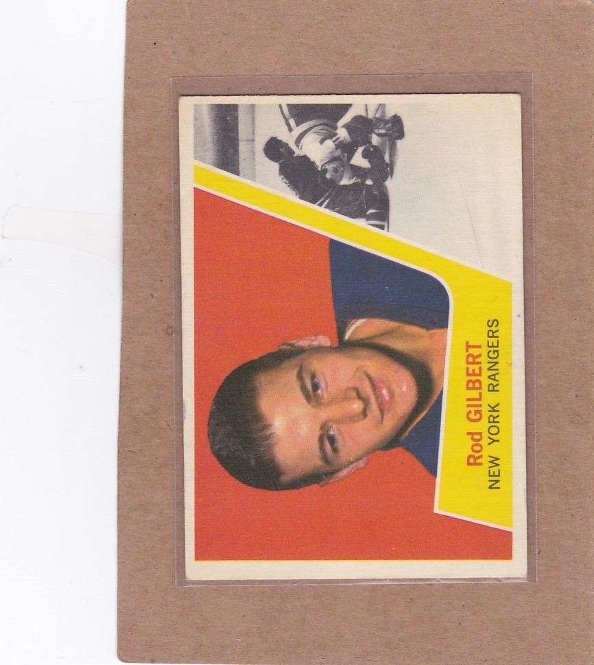 Rod Gilbert #57 Hockey Cards 1963 Topps trading card — raw and PSA graded price guide