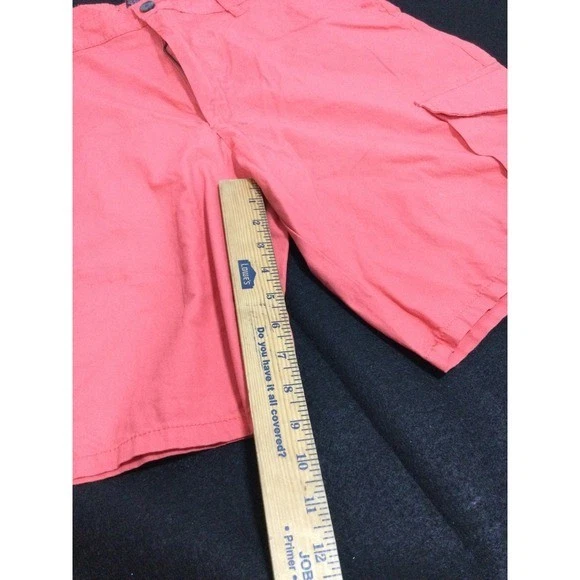 Pantalones Cortos Carga Merona Para Hombre Coral Talla 36 Algodón Frente Plano Talla 36 Foto 3 de 4