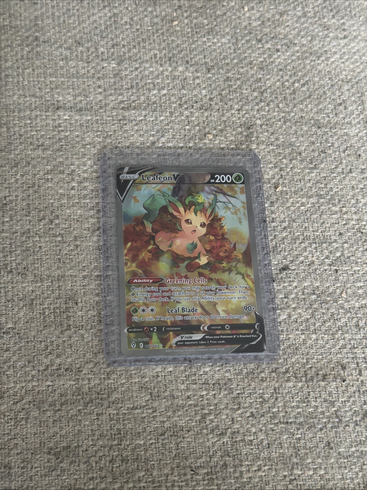 NM - Leafeon V (Alternate Full Art), Evolving Skies