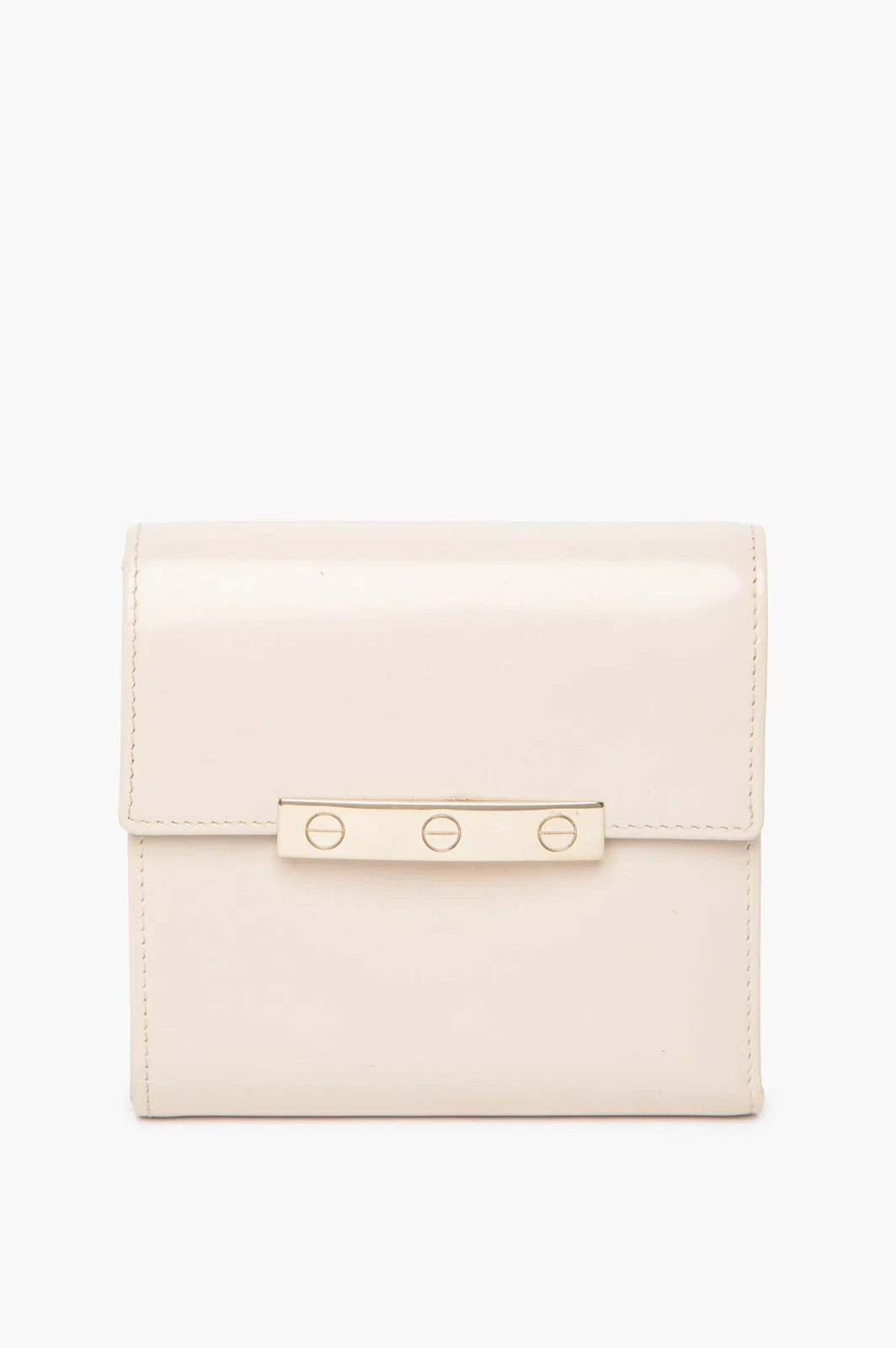 Cartier — Cartier Ecru Calfskin Love Flap Wallet