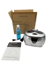 Magnasonic Ultrasonic Jewelry Eyeglasses Cleaner w/ Digital Timer + Cleaner