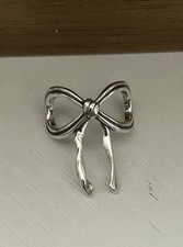 925 Sterling Silver Charm Beautiful Bow Penda...