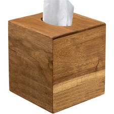 Wooden Tissue Box Cover Cube Box with Slide-Out Bottom for Bathroom Office