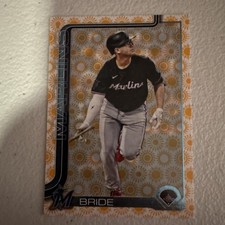 2025 Topps Series 2 Jonah Bride Holiday Sun Parallel Miami Marlins #585