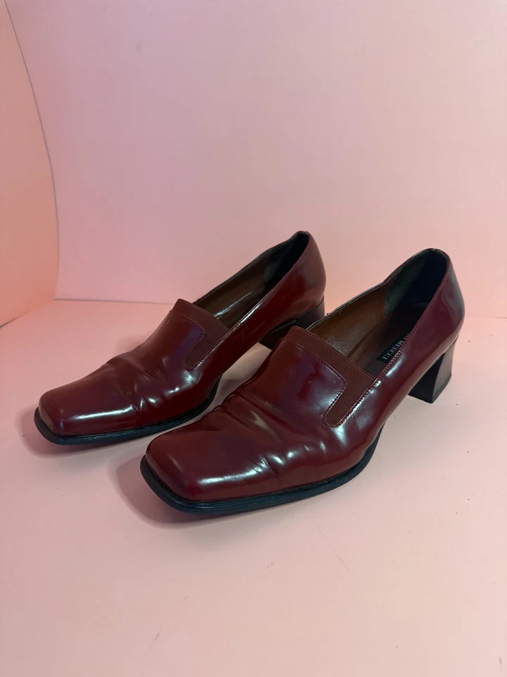 Zapatos de vestir para mujer Sesto Meucci de cuero, hechos en Italia, 12M, borgoña Foto 3 de 4