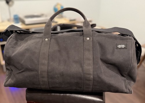 Jack Spade Donegal Black Canvas Heavy Duty Wayne Duffle Bag Warren Street