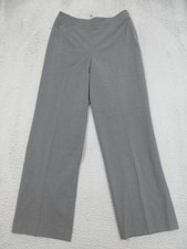 Talbots Pants Womens 10 Gray Stretch Straight Leg Dress Trouser Career Work