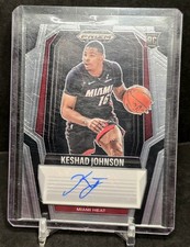 KESHAD JOHNSON 2024-25 PANINI PRIZM BLACK ROOKIE RC AUTO 2026 SLAM DUNK WINNER!