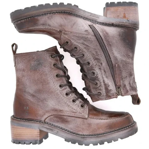 Roan by Bed Stu Mabe Damenstiefel Größe 7,5 8 9 9,5 grau rostfarben Schnürstiefel Combat NEU - Bild 4 von 7