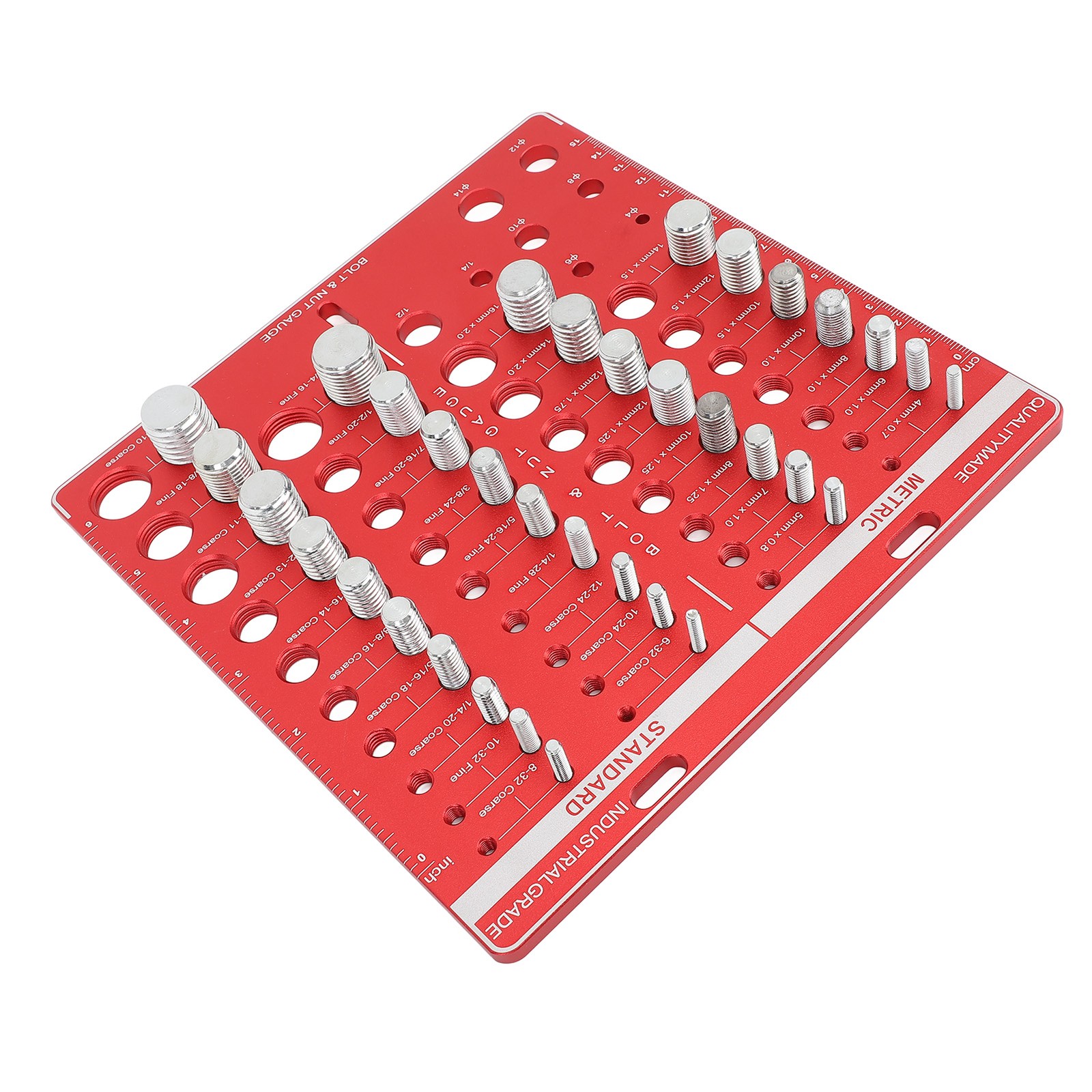 34PCS Screw Nut And Bolt Thread Checker Aluminum Alloy High Accuracy Bolt Nut