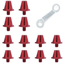 12pcs Football Boot Studs Kit with Wrench Aluminum Alloy 5mm Thread Fit