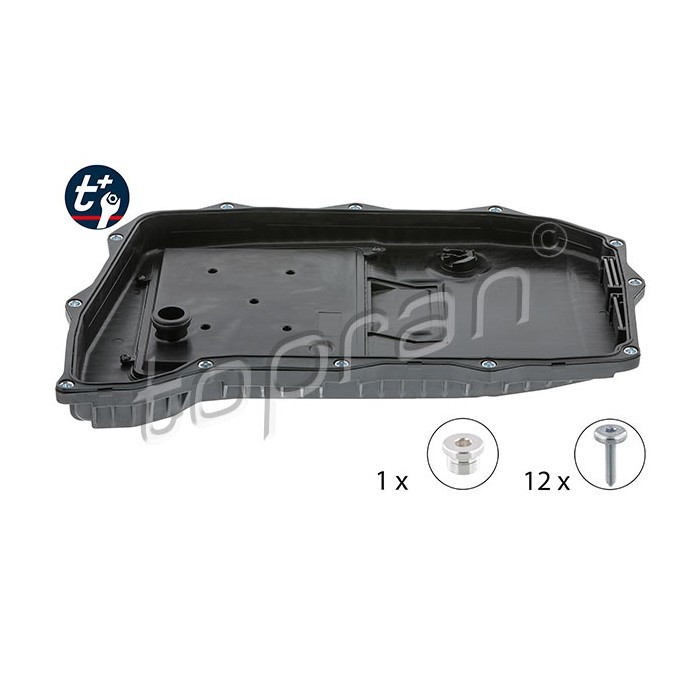 Carter d'huile de transmission automatique pour Audi A4 A5 A6 A7 A8 Q5 Q7 en aluminium noir