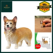 Lifelike Welsh Corgi Toy Dog Figurine Hand-Painted Farm World 2" Figure