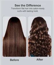 1 Inch Curling Iron, Long Barrel Titanium Ceramic Hair Curler, Fast Heating Curl